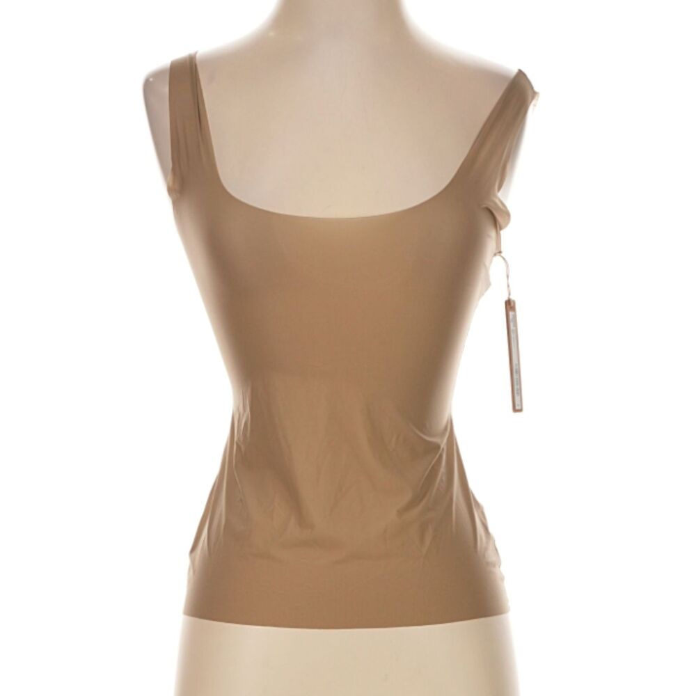SKIMS Double Layer Sheer Tank Top Truffle Brown Size S NWT Stretch Bodycon